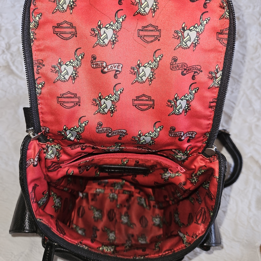 Harley-Davidson Black Leather Studded Backpack - Picture 8 of 8